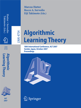 Algorithmic Learning Theory