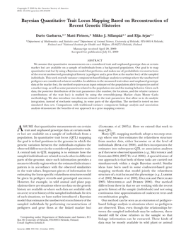 Bayesian Quantitative Trait Locus Mapping Based on Reconstruction of Recent Genetic Histories