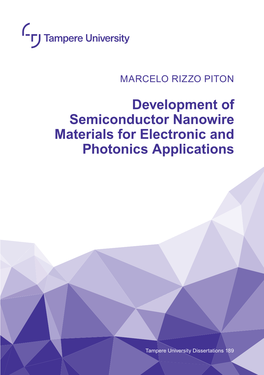 Development of Semiconductor Nanowire Materials for Electronic and Photonics Applications