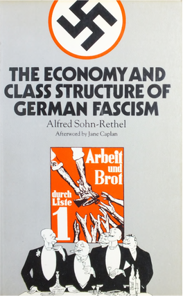The Economy and Class Structure of German Fascism