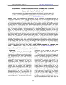 Social Customer Relation Management for Tourism in Saudi Arabia: a Case Study