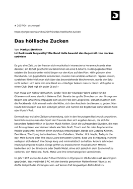 Das Höllische Zucken