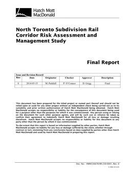 Risk Assessment and Management Study – Final Report