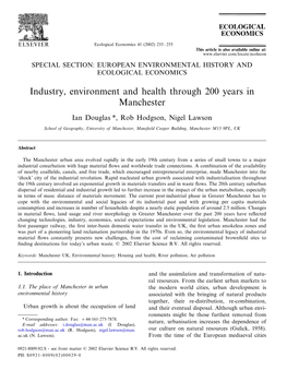 Industry, Environment and Health Through 200 Years in Manchester