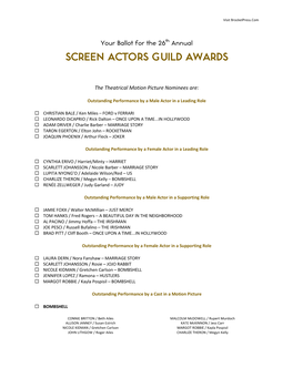 Screen Actors Guild Awards