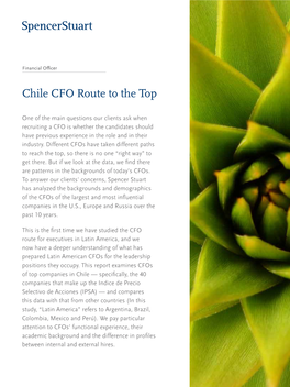 Chile CFO Route to the Top