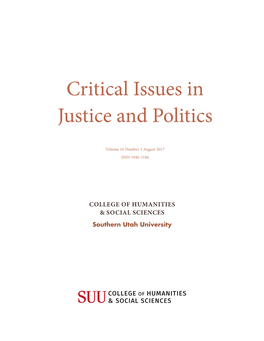 Critical Issues in Justice and Politics