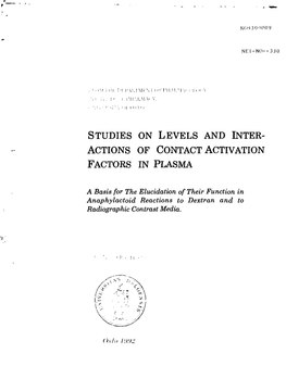 Studies on Levels and Inter Actions of Contact