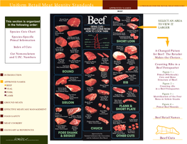 Uniform Retail Meat Identity Standards a PROGRAM for the RETAIL MEAT INDUSTRY APPROVED NAMES BEEF