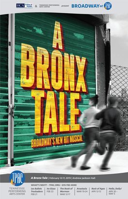 A Bronx Tale | February 12-17, 2019 | Andrew Jackson Hall