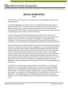 SILVIA MARCOVICI V Iolin