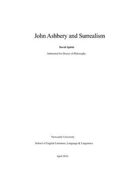 John Ashbery and Surrealism