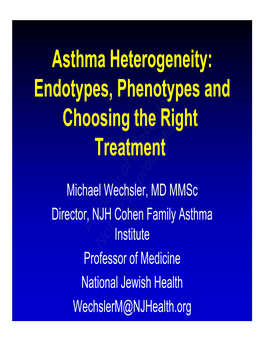 Asthma Endotypes