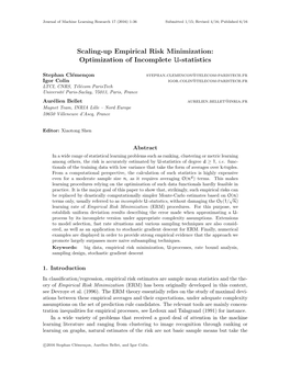 Scaling-Up Empirical Risk Minimization: Optimization of Incomplete U-Statistics