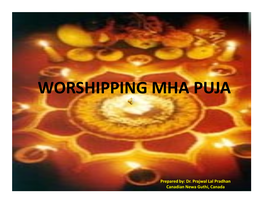 Worshipping Mha Puja