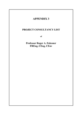 Project Consultancy List