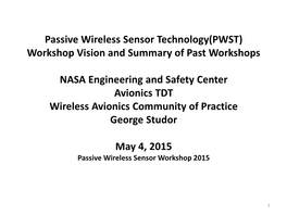 Passive Wireless Sensor-Tag(PWST)