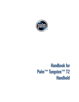 Handbook for Palm Tungsten T2 Handheld