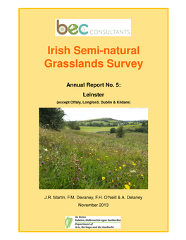 Irish Semi Irish Semi-Natural Natural Grasslands Survey