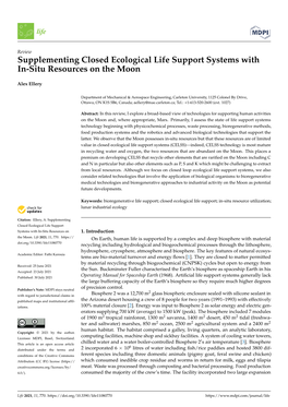 Supplementing Closed Ecological Life Support Systems with In-Situ Resources on the Moon