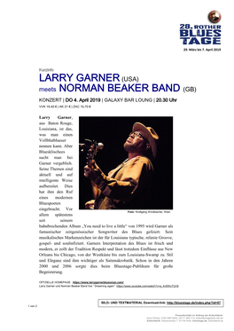 LARRY GARNER(USA) Meets NORMAN