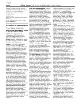 Federal Register/Vol. 85, No. 85/Friday, May 1, 2020/Notices