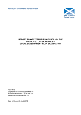 Report to Western Isles Council on the Proposed Outer Hebrides Local Development Plan Examination
