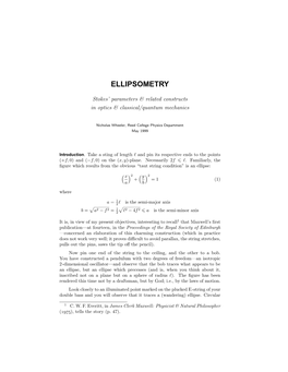 Ellipsometry