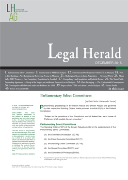 Legal Herald . DECEMBER 2016