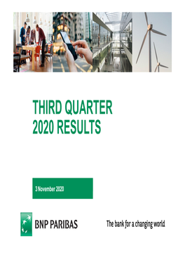 Third Quarter 2020 Results