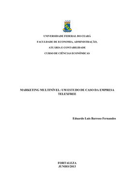 Eduardo Luís Barroso Fernandes Marketing Multinível: Um Estudo De