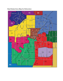 Real Estate Zone Map for Edmonton