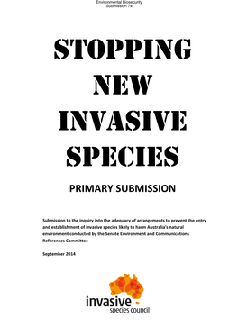 Stopping New Invasive Species