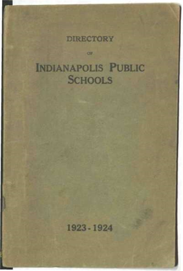 Indianapolis Public Schools 1923-1924