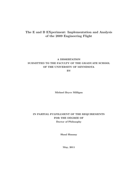 Implementation and Analysis of the 2009 Engineering Flight