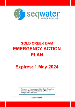 Gold Creek Dam Emergency Action Plan