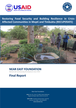 Final Report Restoring Food Security and Building Resilience In