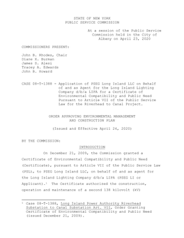 New York Commission Order PSEG LI, Apr 24 2020