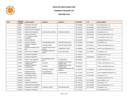 Wooltru Healthcare Fund Pharmacy Network List