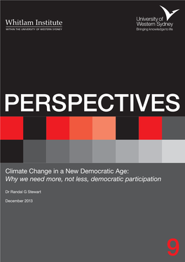 Climate Change in a New Democratic Age: Why We Need More, Not Less, Democratic Participation
