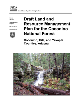 Draft Land and Resource Management Plan for the Coconino National Forest