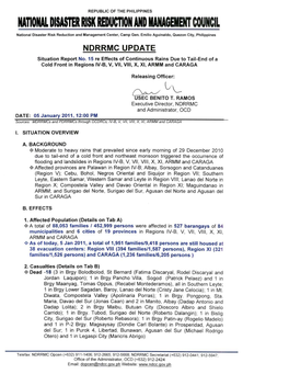 NDRRMC Update Sitrep No. 15 Landslide & Flooding Incidents in Reg 4-B, 5, 7, 8, 10, 11 & CARAGA 05Jan2011-12PM.Mdi