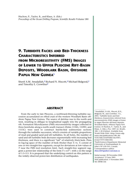 9. Turbidite Facies and Bed-Thickness Characteristics Inferred from Microresistivity