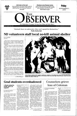 ND Volunteers Staff Local No-Kill Animal Shelter
