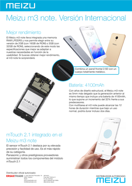 Meizu M3 Note. Versión Internacional