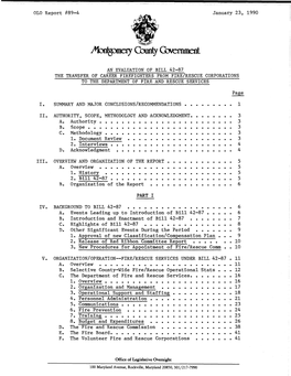 OLO Report 1189-4 January 23, 1990 I. an EVALUATION of BILL 42-87