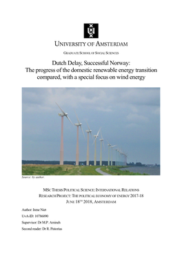 The Progress of the Domestic Renewable Energy Transition Compared, with a Special Focus on Wind Energy