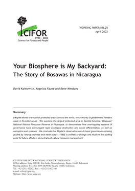Your Biosphere Is My Backyard : the Story of Bosawas in Nicaragua
