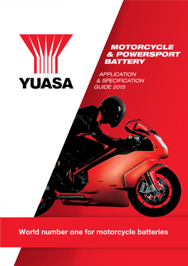 World Number One for Motorcycle Batteries