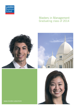 Masters in Management Graduating Class of 2014